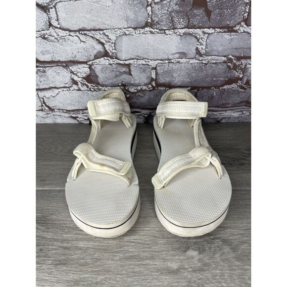 Teva Flatform Universal Mesh Platform Sandals White Mesh Strappy Women 8M US/39 - Picture 12 of 16
